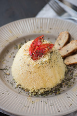 Delicious homemade vegetarian couscous made with bell pepper, to