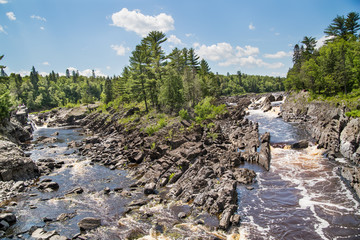 View of the St. Louis River in Jay Cooke State Park in Minnesota