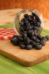 mirtilli in barattolo