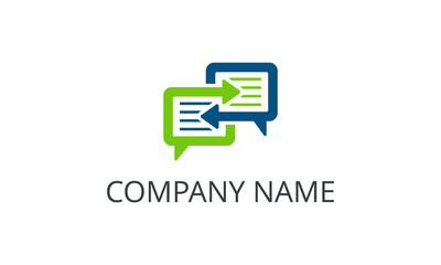 talk chat sharing logo design concept