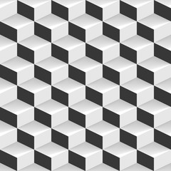 black and white 3d geometric background