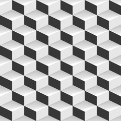 black and white 3d geometric background