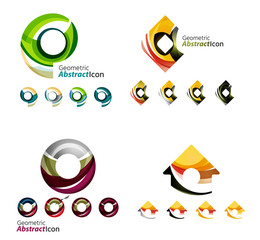 Universal abstract geometric shapes - business emblems