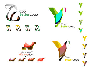 Letter business emblem collection