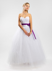Girl in wedding dress