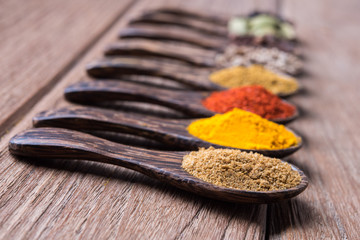 close up herb powder