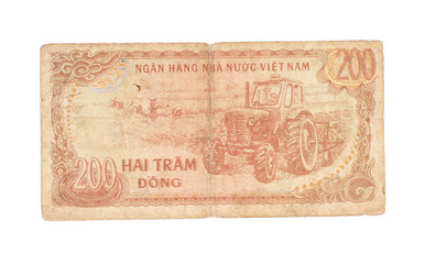 200 Dong bills of Vietnam