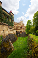 Fototapeta na wymiar Outer walls of Lichtenstein castle, Germany