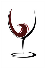 Glass of wine design