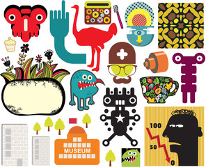 Mix of different vector images. vol.60