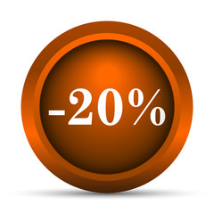 20 percent discount icon