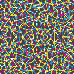 Seamless pattern with lines and dots.