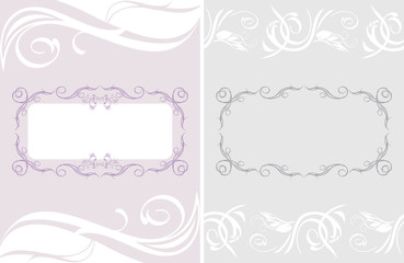 Two ornamental frames for a event design