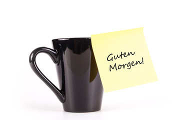 Kaffeetasse Zettel 