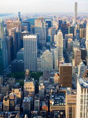 Aerial view of New York City including the Rockefeller Center
