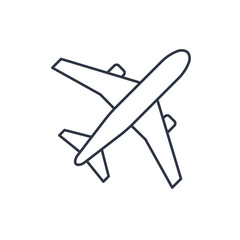 Airplane vector outline icon
