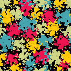 Colorful blots seamless pattern.