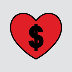 Heart icon. One of set web icons