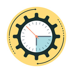 Clock, timer flat style, colorful, vector icon for info graphics