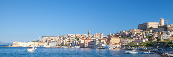 Panoramic cityscape of old Gaeta, Italy