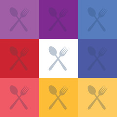 illustration of food and kitchen icon