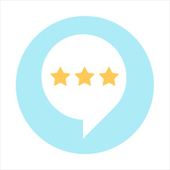 Review theme flat style, colorful, vector icon for info graphics