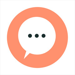 Messaging flat style, colorful, vector icon for info graphics, websites, mobile and print media.