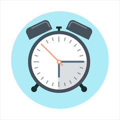 Clock flat style, colorful, vector icon for info graphics, websi