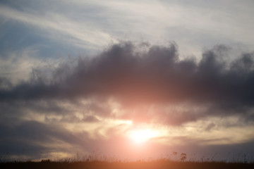Fototapeta na wymiar Sundown overcast