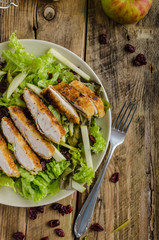 Waldort salad with grilled chicken