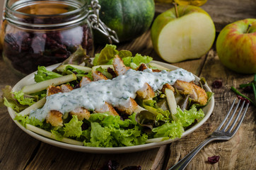 Waldort salad with grilled chicken