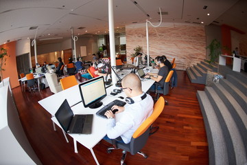 startup business people group at office