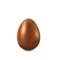  Easter chocolate egg isolated on white background