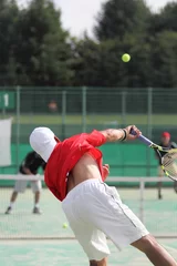 Deurstickers テニス © makieni