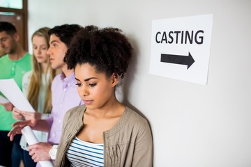 Students at a casting call for a play