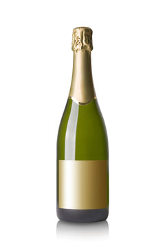 Champagner isoliert auf weißem Hintergrund
