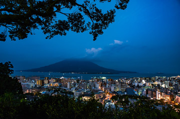 鹿児島城山展望台からの夕景