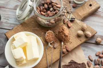ingredients for the chocolate cake