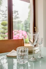 Elegant tableware on table