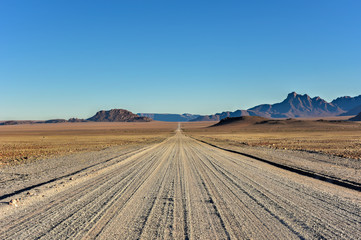 Fototapeta na wymiar Gravel Roads - Namibia