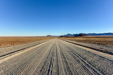 Fototapeta na wymiar Gravel Roads - Namibia