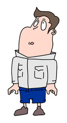 man draw