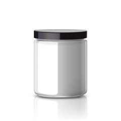 blank glass jar