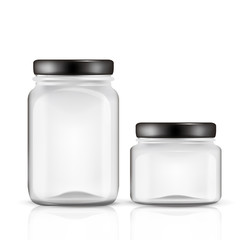 glass jars set