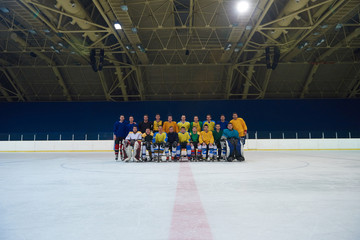 Obraz premium ice hockey players team portrait