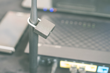 Secure Wi fi internet network closed