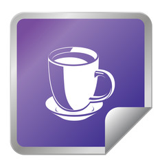 Coffee cup vector sticker icon image