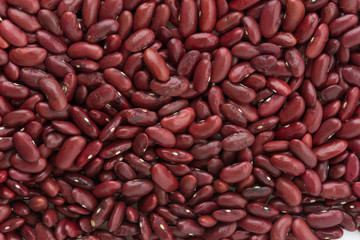 red beans on white background