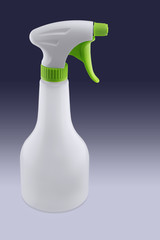 Plastic white sprayer with green elements