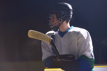 ice hockey player portrait